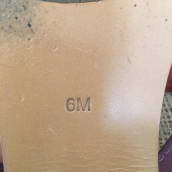 Diane Von Furstenberg Thong Woven Purple Red Sandals Size 6 - Picture 8 of 8